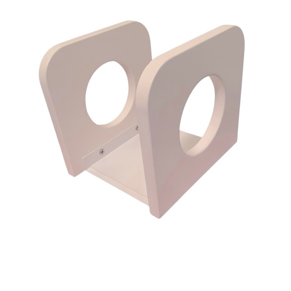 White Bookends with Decorative Circular Cutout - Picture 5 of 9